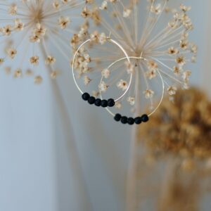 Boucles d'oreilles diffuseurs plaquées or 14 carats - Cercle