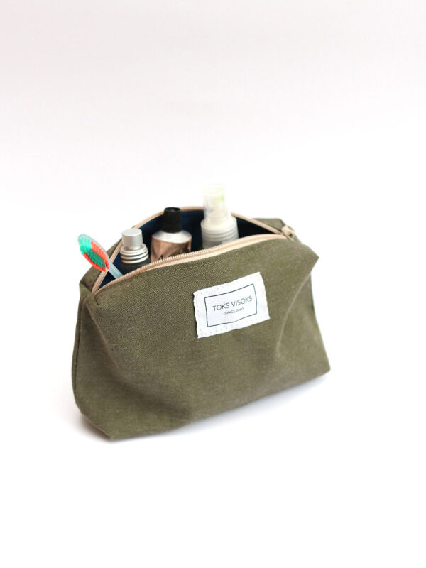 Trousse de maquillage LORNA Vert armée – Image 2