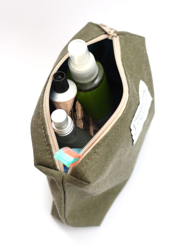 Trousse de maquillage LORNA Vert armée – Image 3