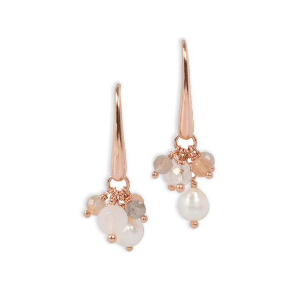 Boucles d'oreilles Cherie Petite - Or rose et argent – Image 2