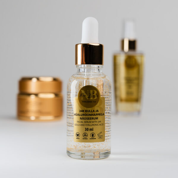 Sérum Visage à l’Or 24K et à l’Acide Hyaluronique 30 ml – Image 2