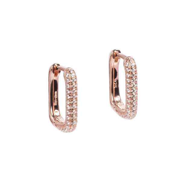 Boucles d’oreilles Metropolitan Glow White - Or rose et argent