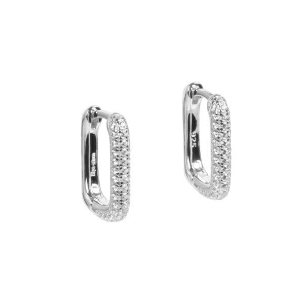 Boucles d’oreilles Metropolitan Glow White - Or rose et argent – Image 3