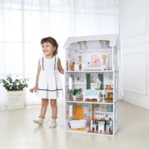 Maison de poupées Luna en bois – Éclairage LED intégré