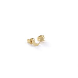 Clous d’oreilles Lune et Étoile