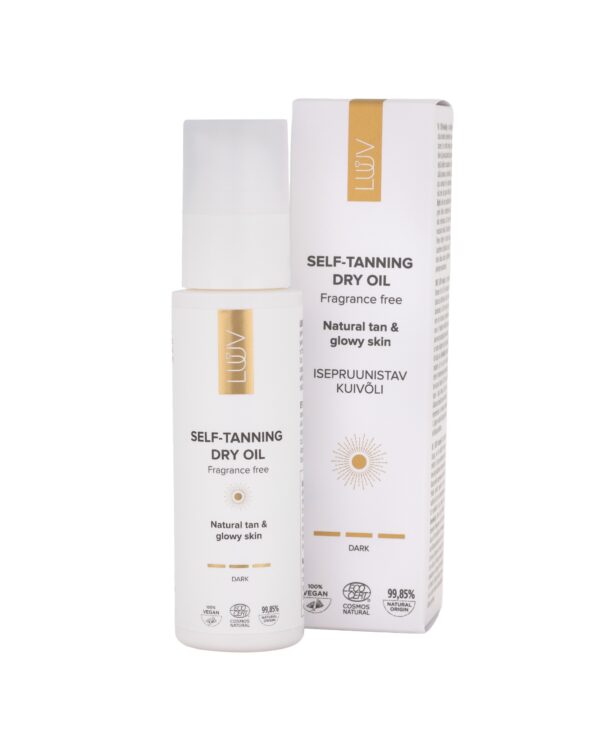 Huile sèche autobronzante naturelle foncée COSMOS 100 ml – Image 2