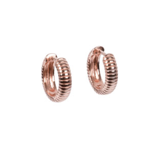 Boucles d’oreilles Serena Hoopy - Or rose et argent