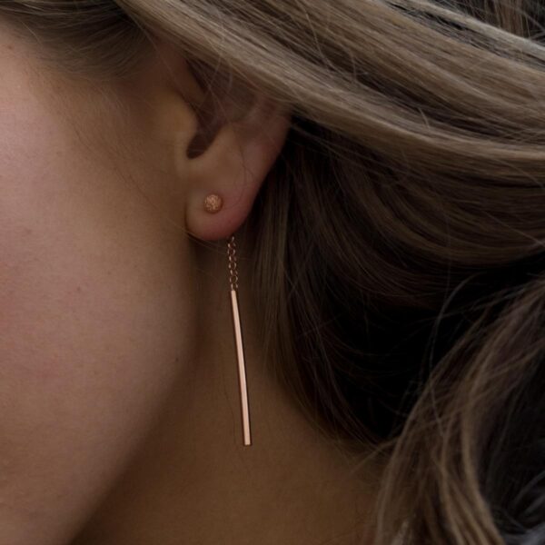 Boucles d’oreilles Stardust Falling - Or rose et argent