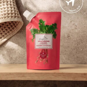 Masque capillaire à la rhubarbe et à l'huile de ricin format voyage 100 ml