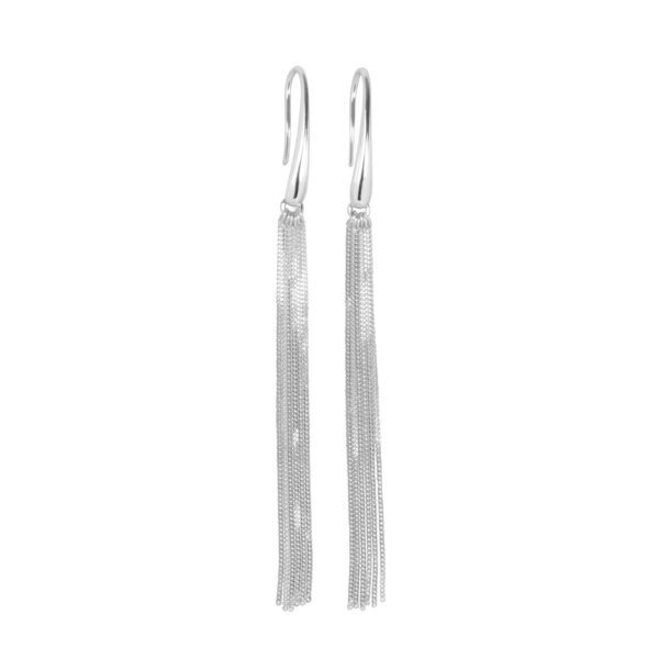 Boucles d'oreilles Cherie L-Tassel - Or rose et argent – Image 3