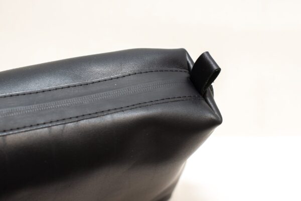 Trousse de maquillage en cuir noire grande taille – Image 3