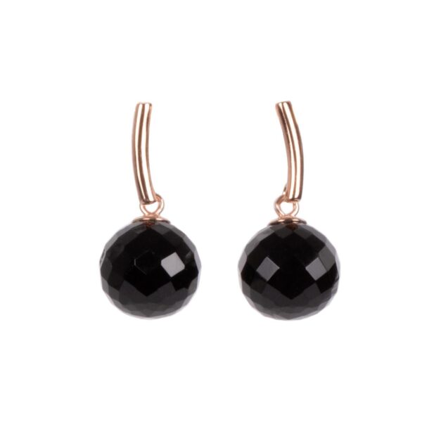 Boucles d'oreilles DayCharm Onyx - Or rose et argent – Image 2