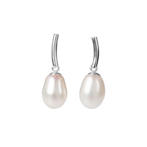 Boucles d'oreilles pendantes DayCharm Pearl - Or rose et argent