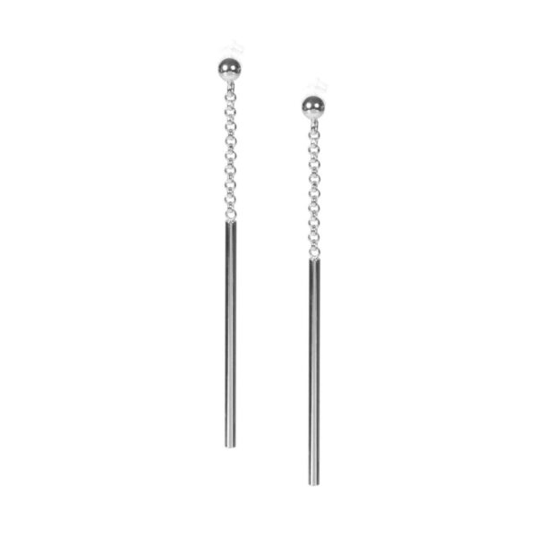 Boucles d'oreilles Dots Fixed - Or rose et argent – Image 2