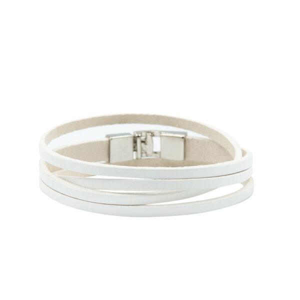 Bracelet Double Tour Fendu - Fermoir Crochet Argenté – Image 3