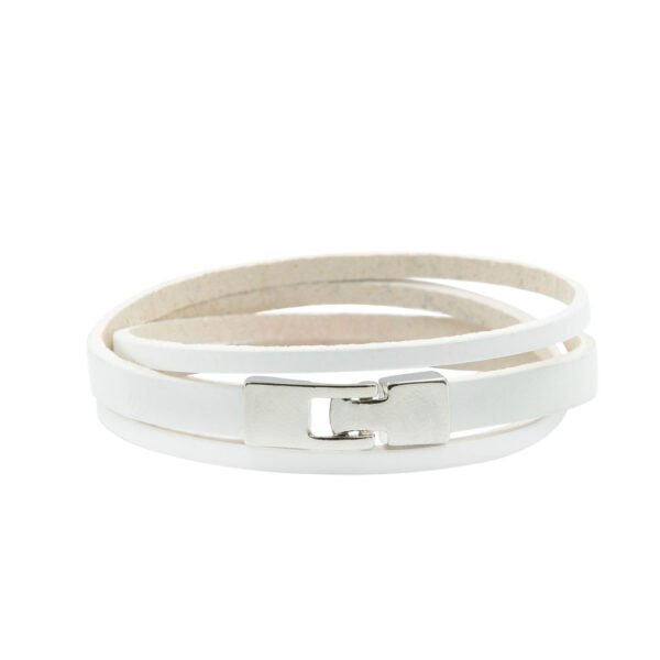 Bracelet Double Tour Fendu - Fermoir Crochet Argenté – Image 5