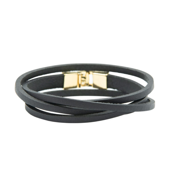 Bracelet Double Tour Fendu - Fermoir Crochet Doré – Image 4