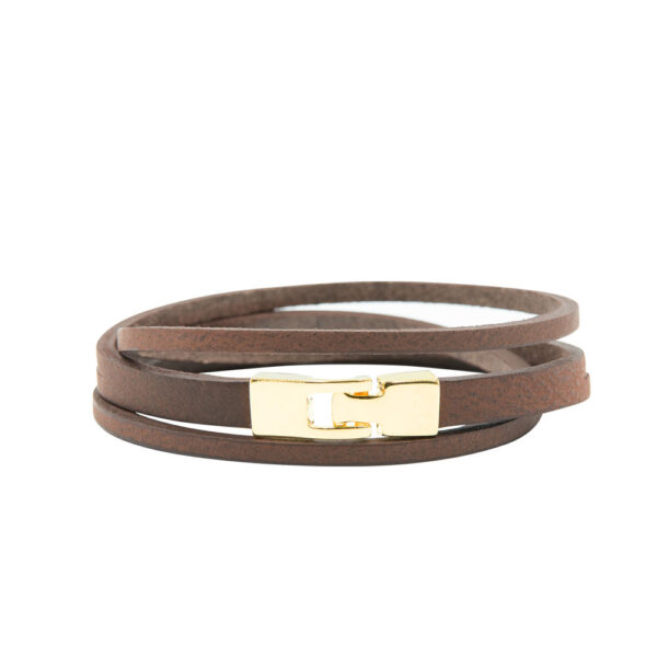 Bracelet Double Tour Fendu - Fermoir Crochet Doré – Image 5