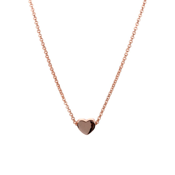 Collier ras du cou Heart - Or rose et argent