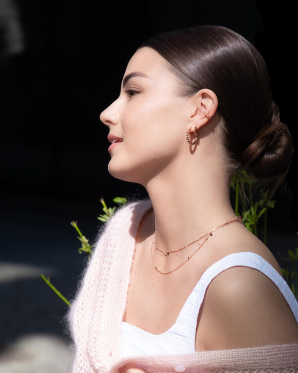 Boucles d’oreilles créoles Aria M – Image 3