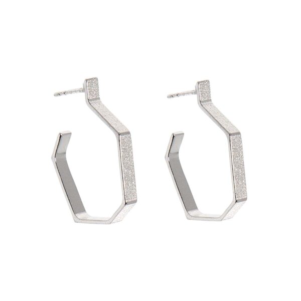 Boucles d’oreilles créoles Lisa Kroeber - Argent – Image 2