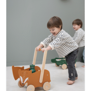 Chariot à tirer en bois - Monsieur Renard