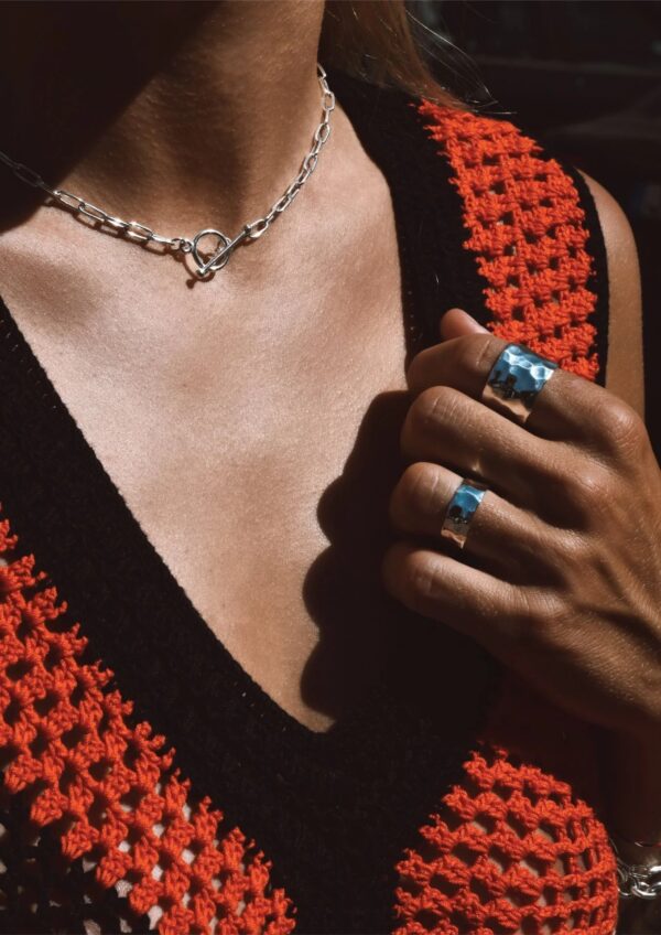 Collier ras du cou Paper Clip - Argent