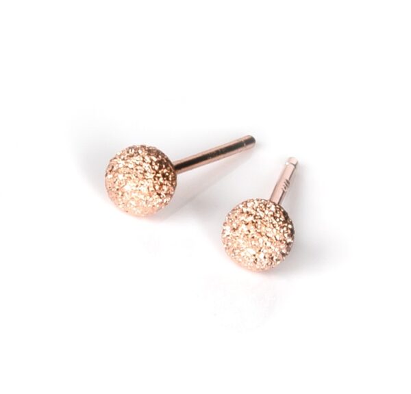 Boucles d'oreilles Stardust Ball - Or rose et argent – Image 2