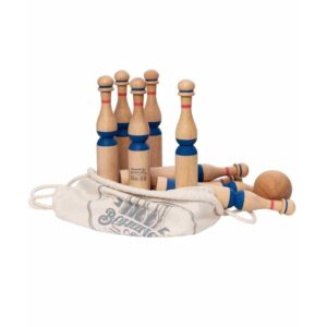 Set de quilles en bois bleues – Jeu d’adresse