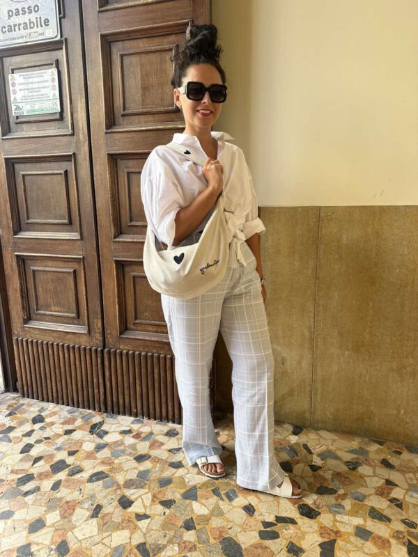 Sac hobo cœur Blanc – Image 9