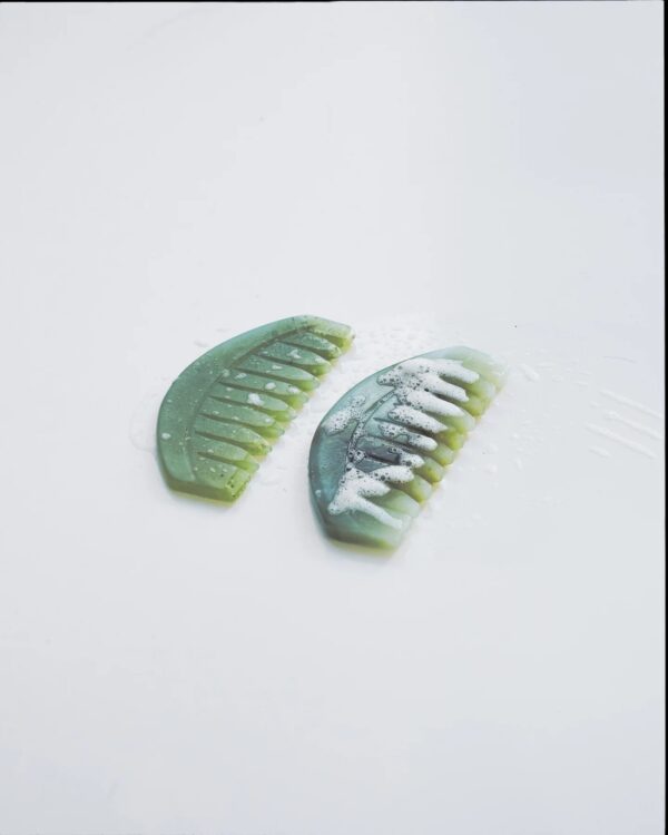 Peigne GUA SHA pierre de jade naturelle, pour la pousse des cheveux – Image 2