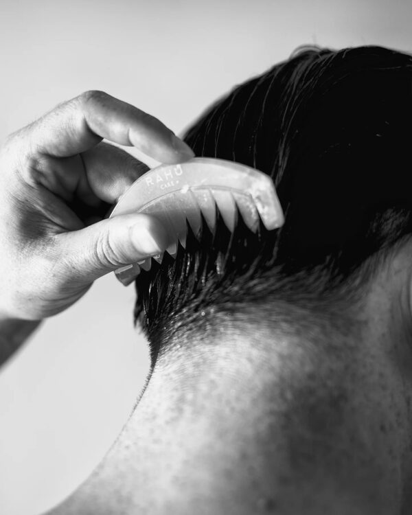 Peigne GUA SHA pierre de jade naturelle, pour la pousse des cheveux – Image 4